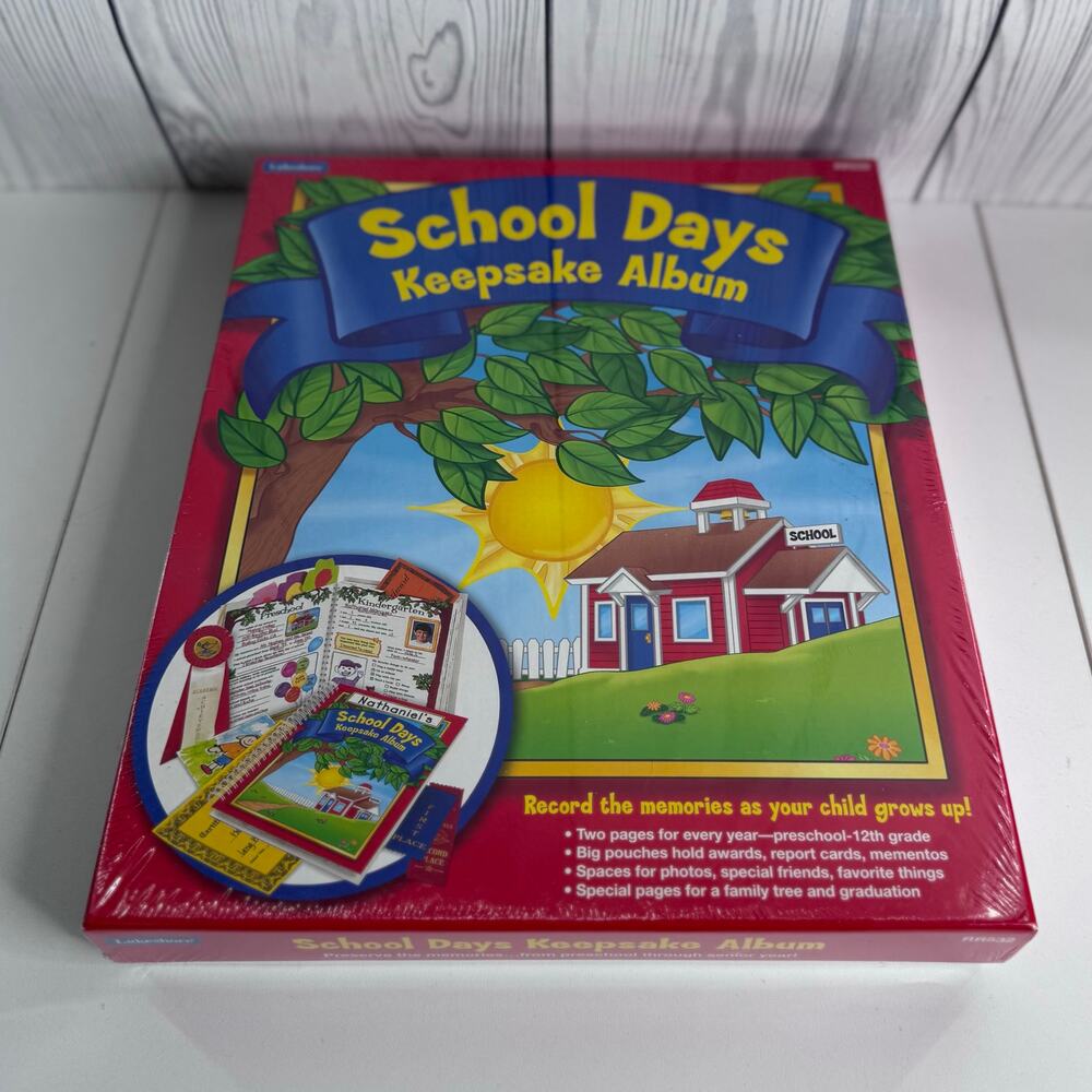 Lakeshore School Days Keepsake Album Scrapbook Preschool - 12th Grade NEW SEALED